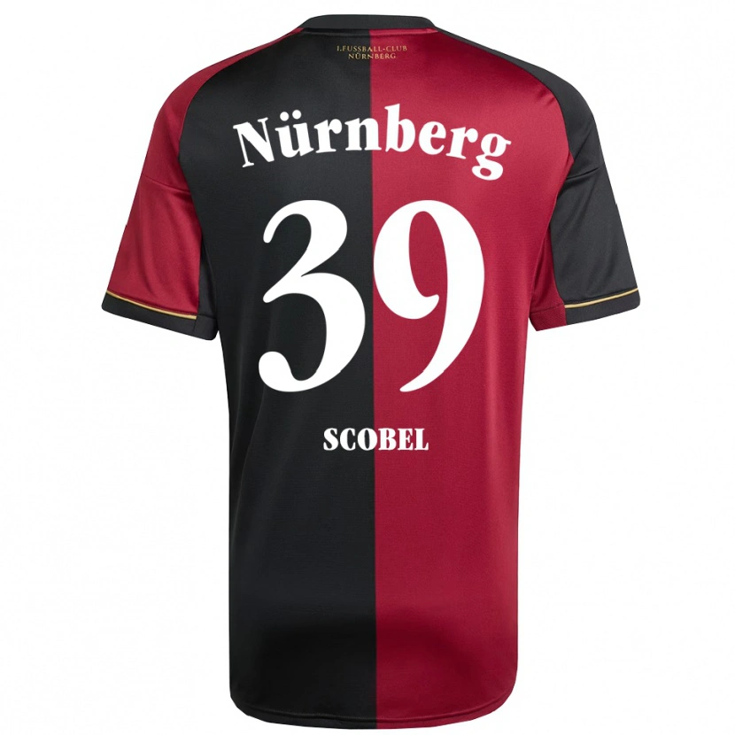 Danxen Niño Camiseta Piet Scobel #39 Borgoña Negro 1ª Equipación 2025/26 La Camisa México