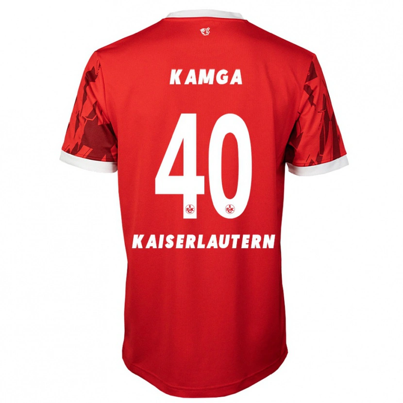 Danxen Niño Camiseta Enis Kamga #40 Rojo Blanco 1ª Equipación 2025/26 La Camisa México