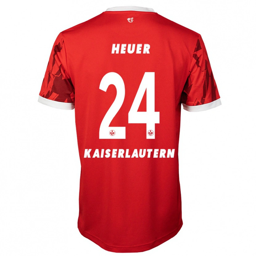 Danxen Niño Camiseta Jannis Heuer #24 Rojo Blanco 1ª Equipación 2025/26 La Camisa México