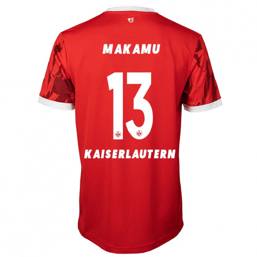 Danxen Niño Camiseta Bradley Makamu #13 Rojo Blanco 1ª Equipación 2025/26 La Camisa México