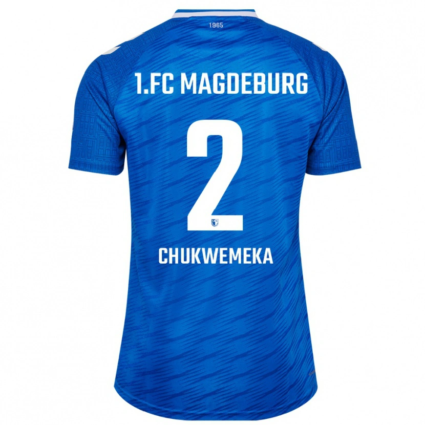 Danxen Niño Camiseta Stancy Chukwemeka #2 Azul Blanco 1ª Equipación 2025/26 La Camisa México