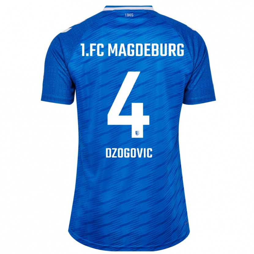 Danxen Niño Camiseta Eldin Dzogovic #4 Azul Blanco 1ª Equipación 2025/26 La Camisa México