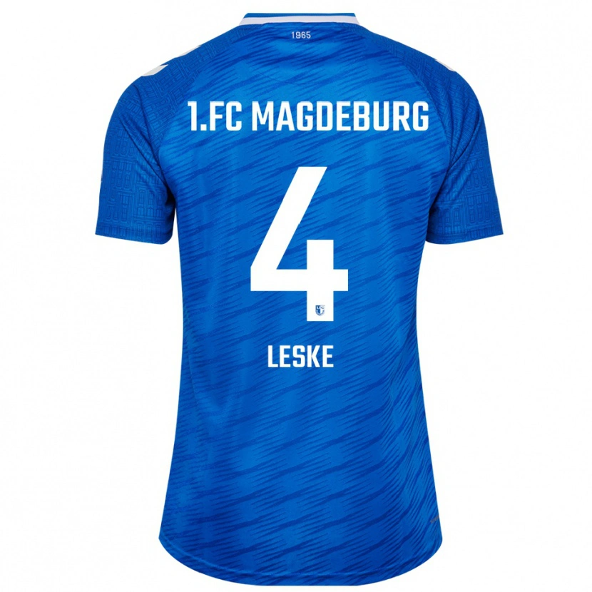 Danxen Niño Camiseta Jona Leske #4 Azul Blanco 1ª Equipación 2025/26 La Camisa México