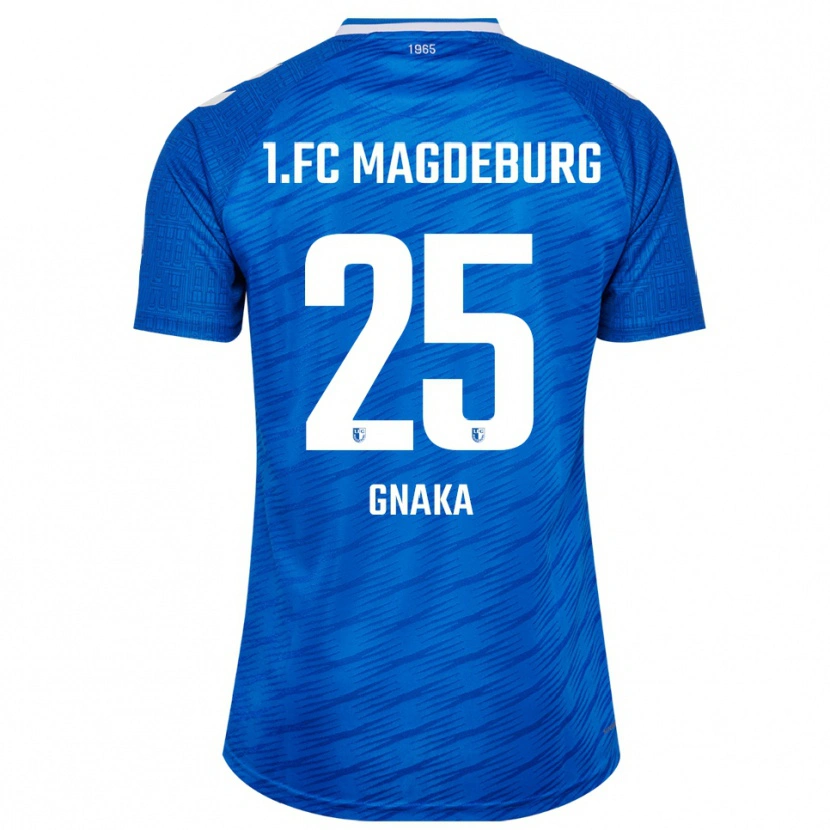 Danxen Niño Camiseta Silas Gnaka #25 Azul Blanco 1ª Equipación 2025/26 La Camisa México