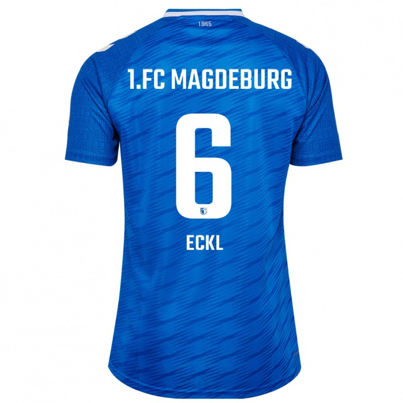 Danxen Niño Camiseta Hanna Eckl #6 Azul Blanco 1ª Equipación 2025/26 La Camisa México