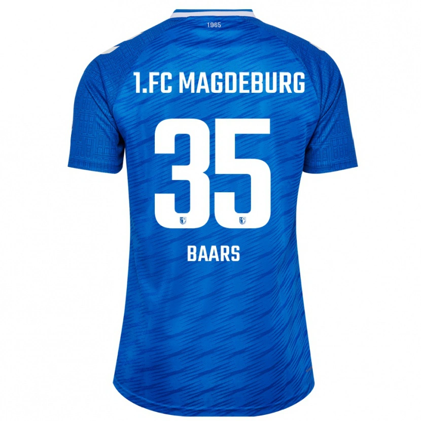 Danxen Niño Camiseta Magnus Baars #35 Azul Blanco 1ª Equipación 2025/26 La Camisa México