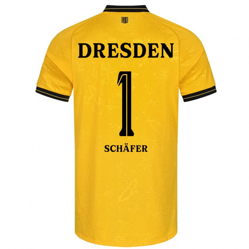 Danxen Niño Camiseta Moritz Schäfer #1 Amarillo Negro 1ª Equipación 2025/26 La Camisa México
