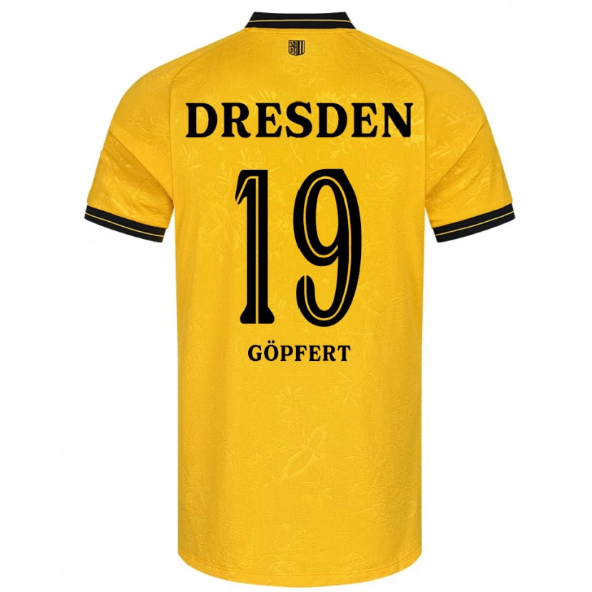 Danxen Niño Camiseta Fabius-Leander Göpfert #19 Amarillo Negro 1ª Equipación 2025/26 La Camisa México