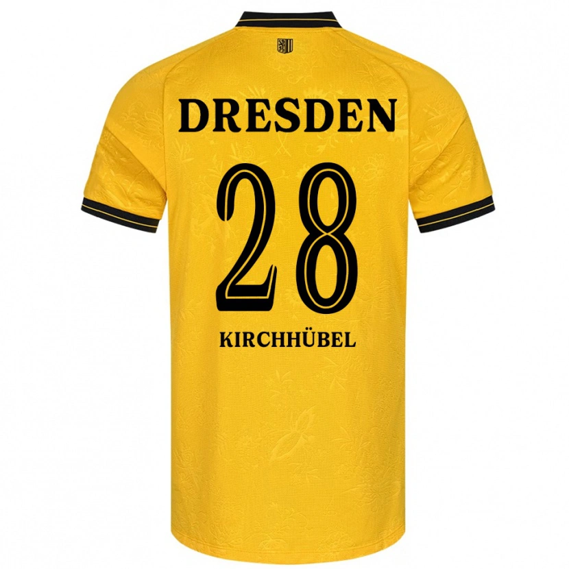 Danxen Niño Camiseta Willi Kirchhübel #28 Amarillo Negro 1ª Equipación 2025/26 La Camisa México