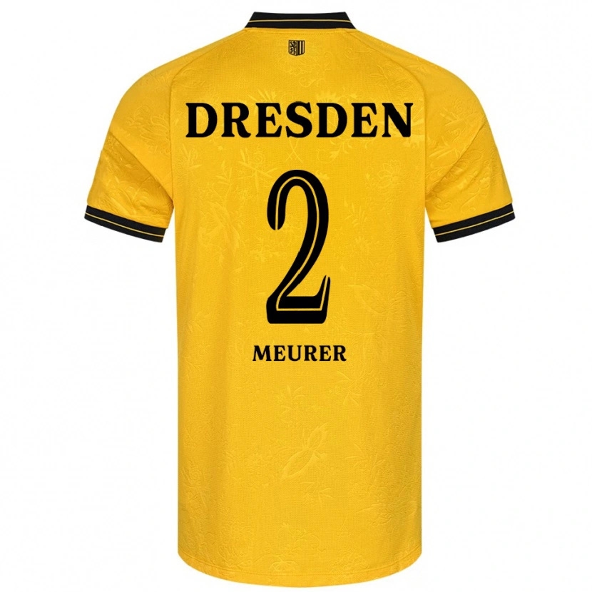 Danxen Niño Camiseta Nicolas Meurer #2 Amarillo Negro 1ª Equipación 2025/26 La Camisa México