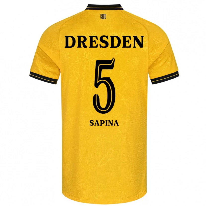 Danxen Niño Camiseta Vinko Sapina #5 Amarillo Negro 1ª Equipación 2025/26 La Camisa México