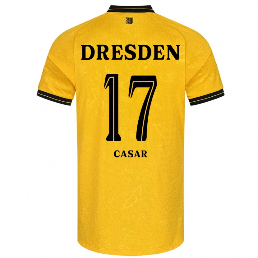 Danxen Niño Camiseta Aljaz Casar #17 Amarillo Negro 1ª Equipación 2025/26 La Camisa México