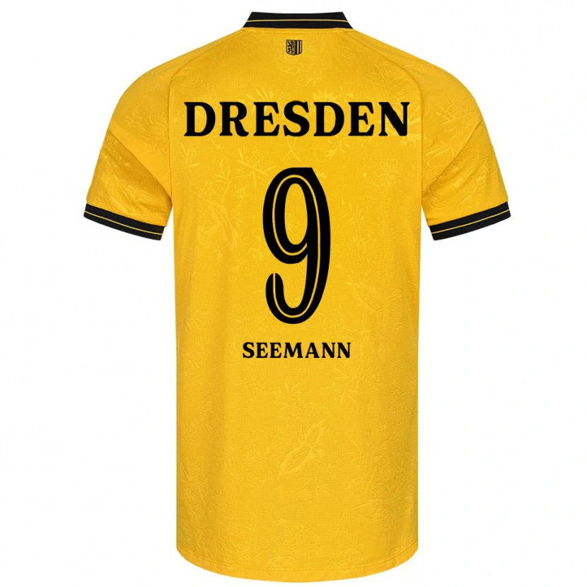 Danxen Niño Camiseta Arne Seemann #9 Amarillo Negro 1ª Equipación 2025/26 La Camisa México