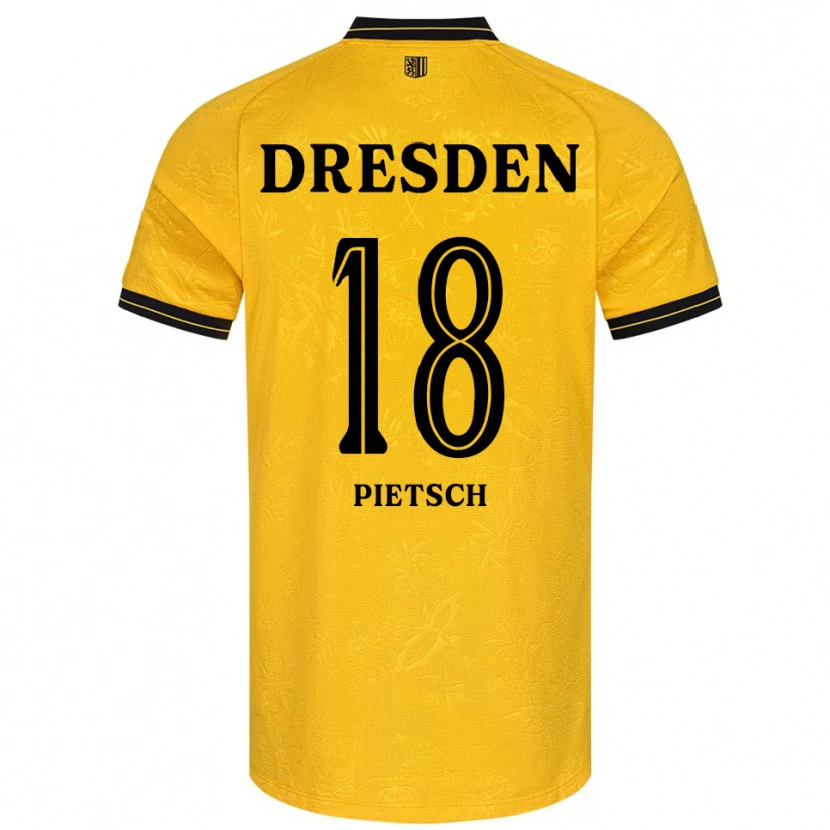 Danxen Niño Camiseta Colin Pietsch #18 Amarillo Negro 1ª Equipación 2025/26 La Camisa México