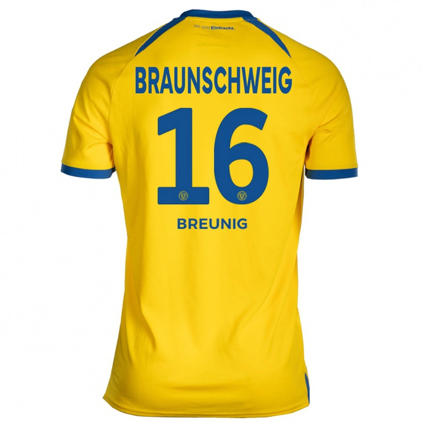 Danxen Niño Camiseta Louis Breunig #16 Amarillo Azul 1ª Equipación 2025/26 La Camisa México