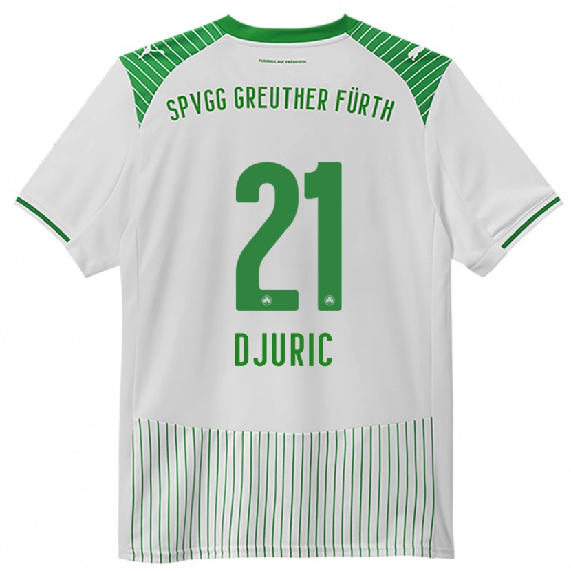 Danxen Niño Camiseta Andrej Djuric #21 Blanco Verde 1ª Equipación 2025/26 La Camisa México