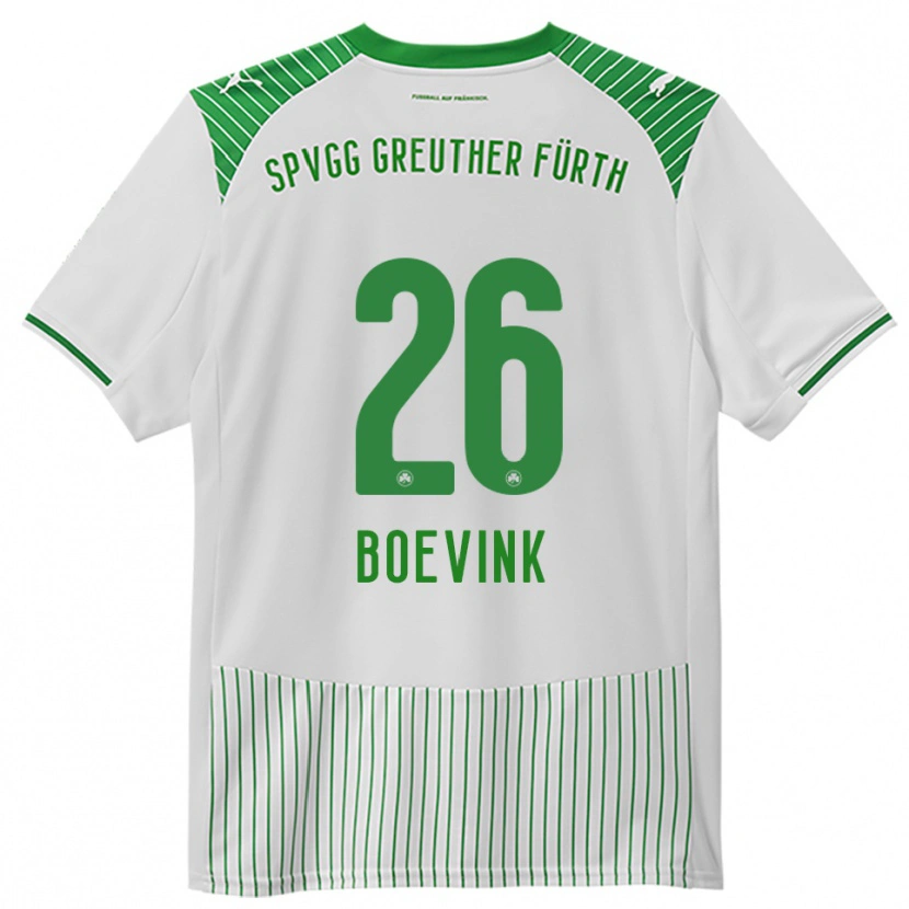 Danxen Niño Camiseta Pelle Boevink #26 Blanco Verde 1ª Equipación 2025/26 La Camisa México
