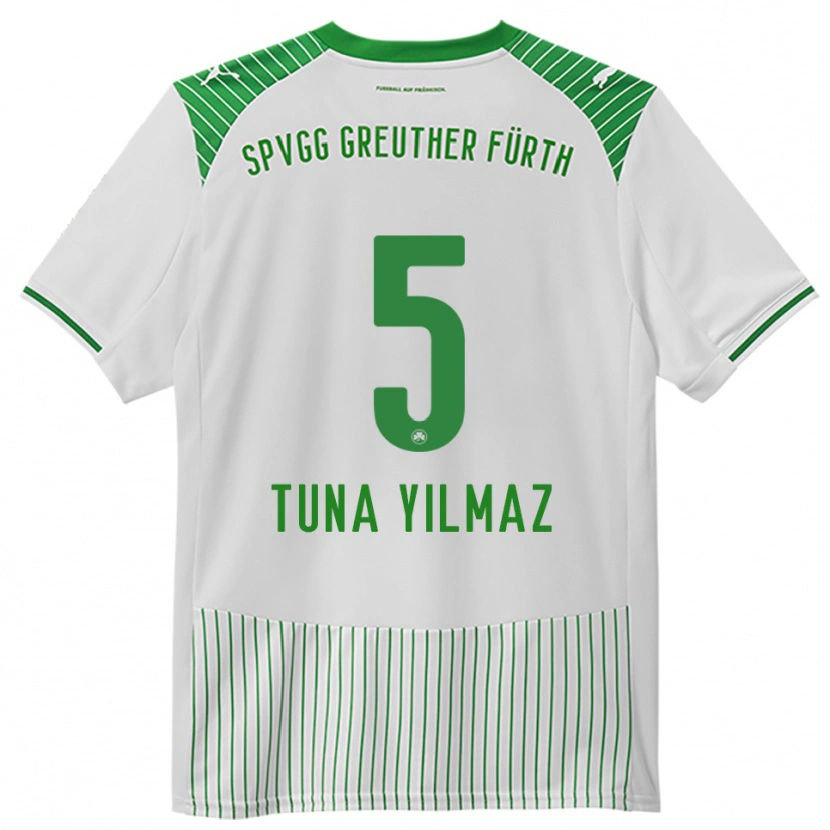 Danxen Niño Camiseta Tuna Yilmaz #5 Blanco Verde 1ª Equipación 2025/26 La Camisa México