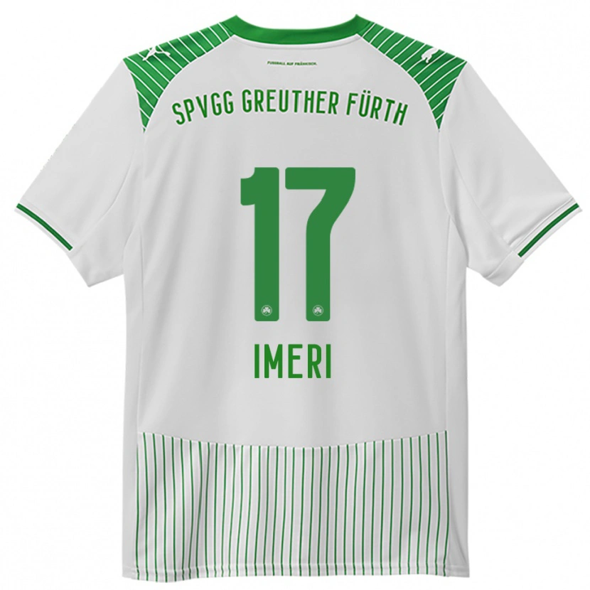 Danxen Niño Camiseta Adem Imeri #17 Blanco Verde 1ª Equipación 2025/26 La Camisa México