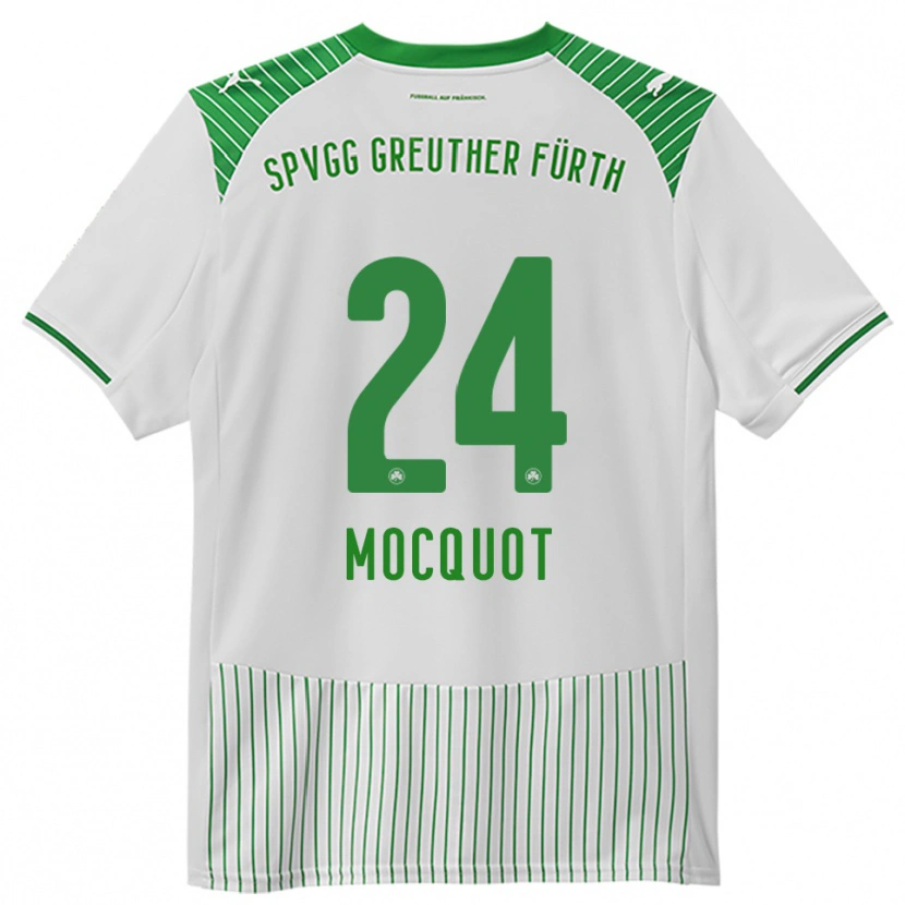 Danxen Niño Camiseta Leonidas Mocquot #24 Blanco Verde 1ª Equipación 2025/26 La Camisa México