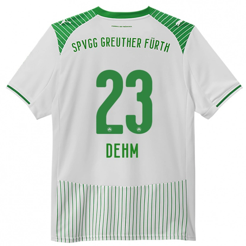Danxen Niño Camiseta Jannik Dehm #23 Blanco Verde 1ª Equipación 2025/26 La Camisa México