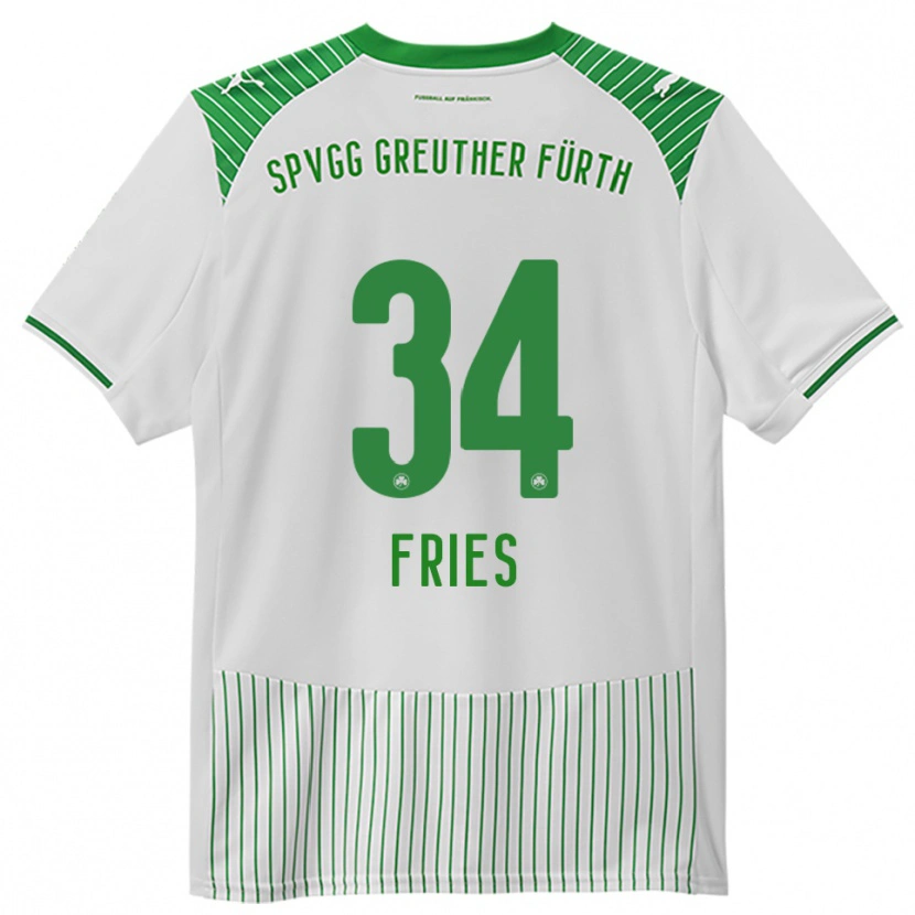 Danxen Niño Camiseta Marlon Fries #34 Blanco Verde 1ª Equipación 2025/26 La Camisa México