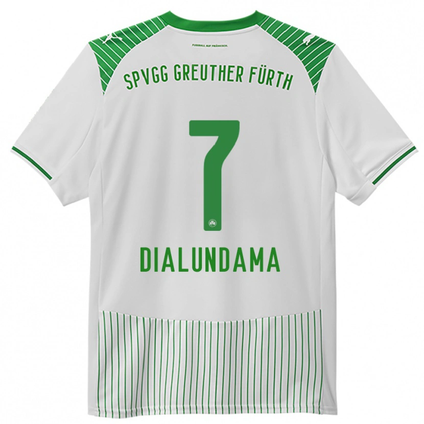 Danxen Niño Camiseta Emmanuel Dialundama #7 Blanco Verde 1ª Equipación 2025/26 La Camisa México