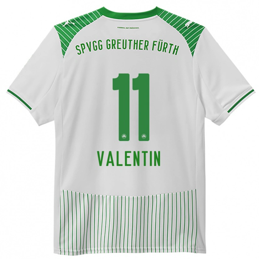 Danxen Niño Camiseta Jonas Valentin #11 Blanco Verde 1ª Equipación 2025/26 La Camisa México