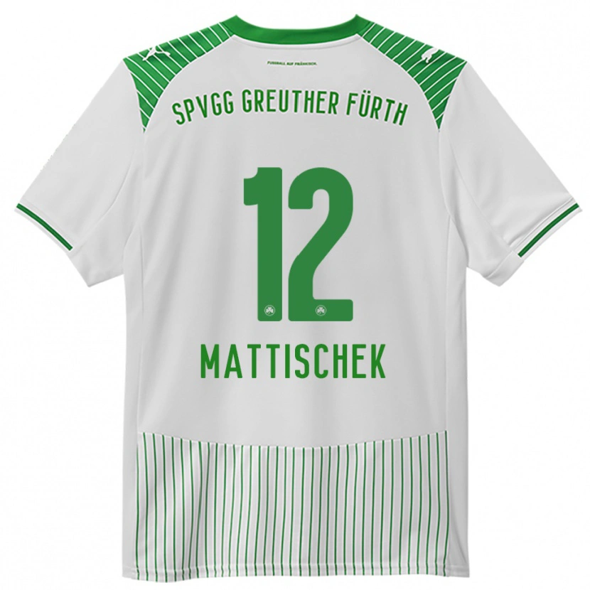 Danxen Niño Camiseta Jakob Mattischek #12 Blanco Verde 1ª Equipación 2025/26 La Camisa México
