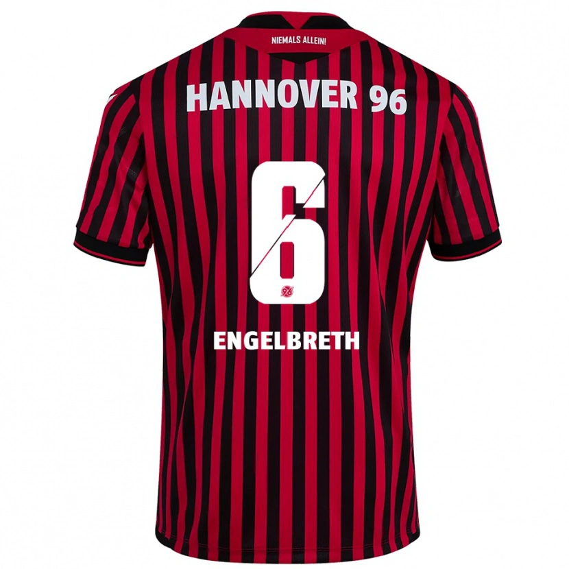 Danxen Niño Camiseta Noah Engelbreth #6 Rojo Negro 1ª Equipación 2025/26 La Camisa México