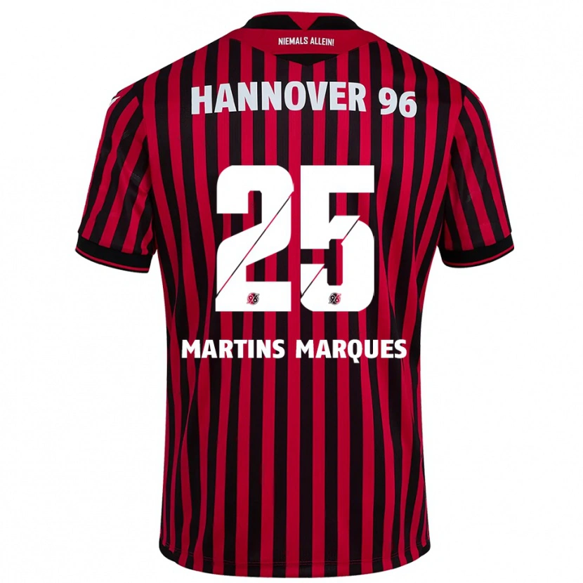 Danxen Niño Camiseta Rafael Martins Marques #25 Rojo Negro 1ª Equipación 2025/26 La Camisa México