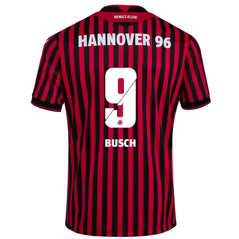 Danxen Niño Camiseta Sean Busch #9 Rojo Negro 1ª Equipación 2025/26 La Camisa México