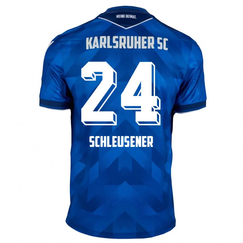 Danxen Niño Camiseta Fabian Schleusener #24 Azul Blanco 1ª Equipación 2025/26 La Camisa México