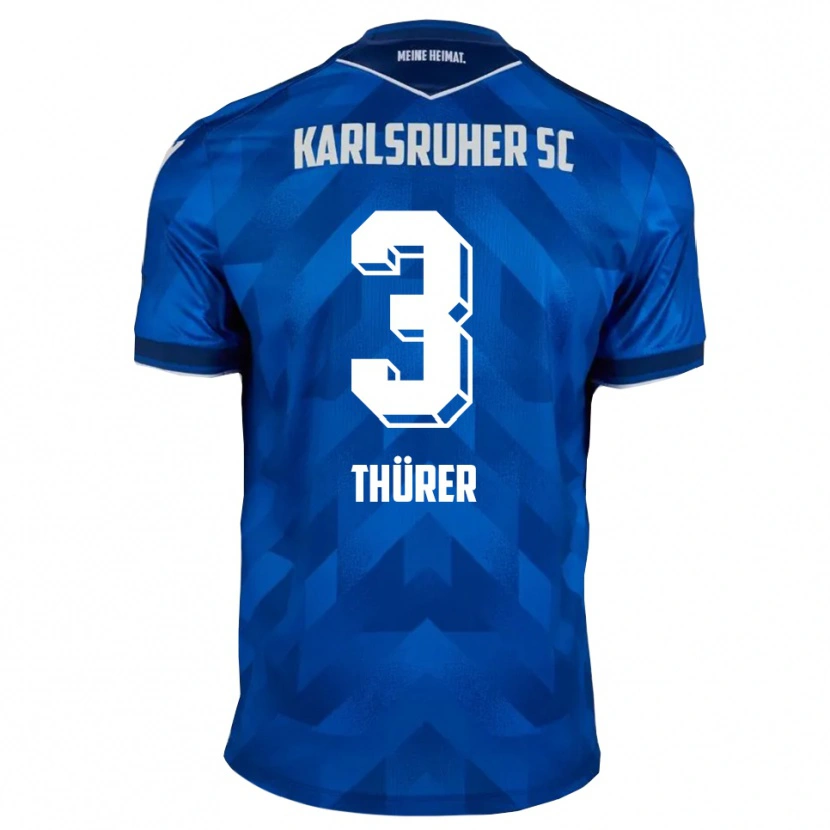 Danxen Niño Camiseta Marlo Thürer #3 Azul Blanco 1ª Equipación 2025/26 La Camisa México