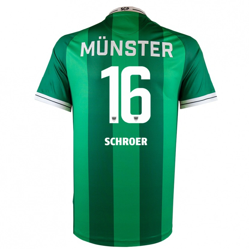 Danxen Niño Camiseta Luca Schroer #16 Verde Blanco 1ª Equipación 2025/26 La Camisa México