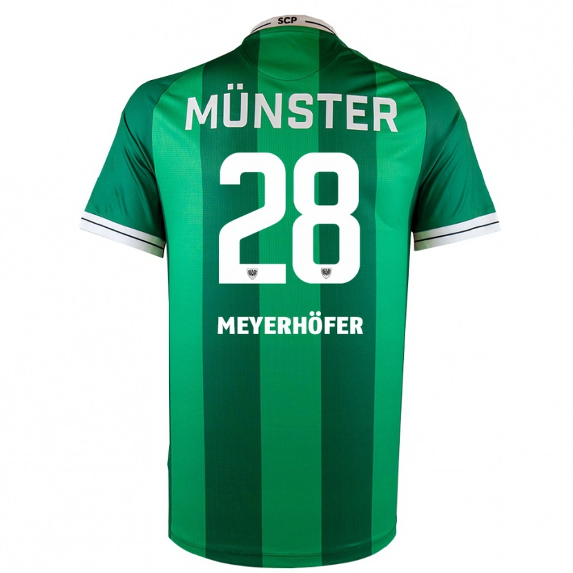 Danxen Niño Camiseta Marco Meyerhöfer #28 Verde Blanco 1ª Equipación 2025/26 La Camisa México