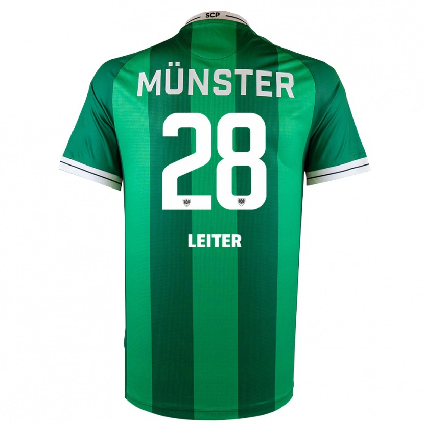 Danxen Niño Camiseta Ben Leiter #28 Verde Blanco 1ª Equipación 2025/26 La Camisa México