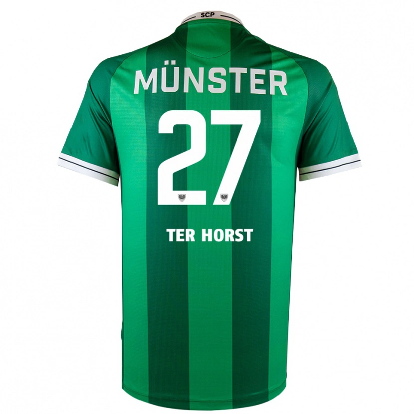 Danxen Niño Camiseta Jano Ter Horst #27 Verde Blanco 1ª Equipación 2025/26 La Camisa México