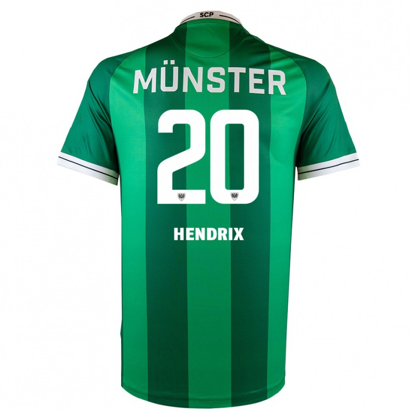 Danxen Niño Camiseta Jorrit Hendrix #20 Verde Blanco 1ª Equipación 2025/26 La Camisa México