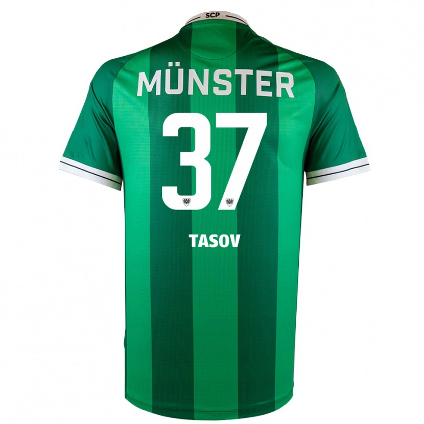 Danxen Niño Camiseta Leon Tasov #37 Verde Blanco 1ª Equipación 2025/26 La Camisa México
