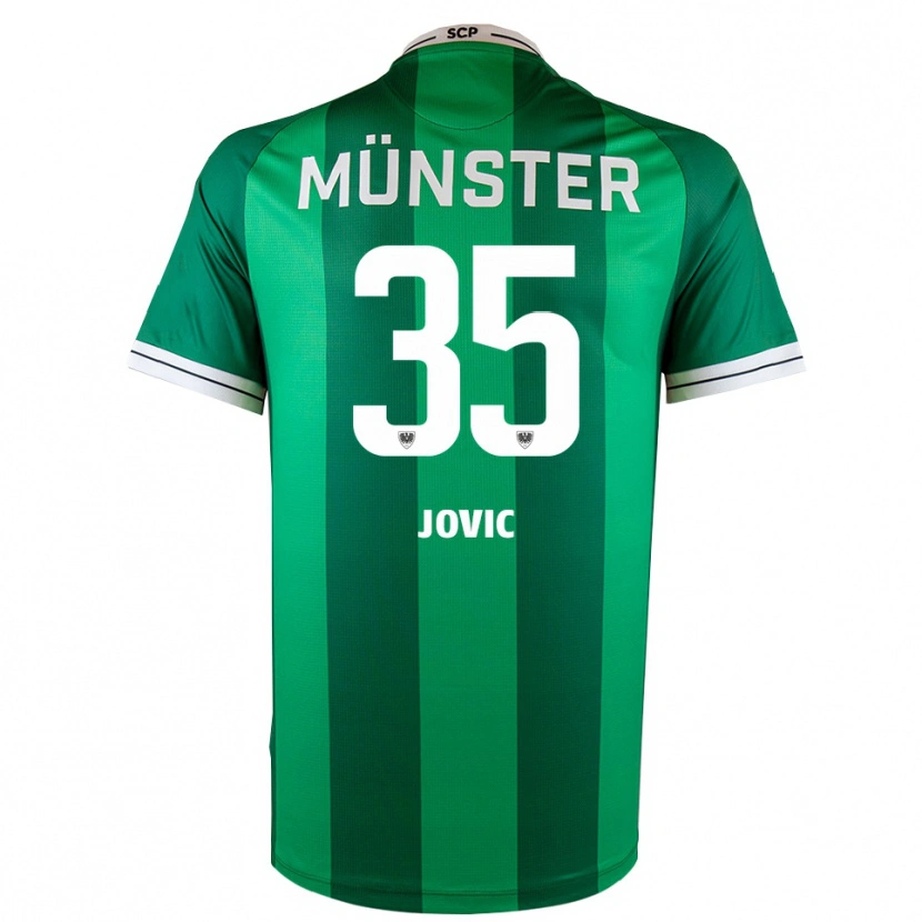 Danxen Niño Camiseta Jovan Jovic #35 Verde Blanco 1ª Equipación 2025/26 La Camisa México