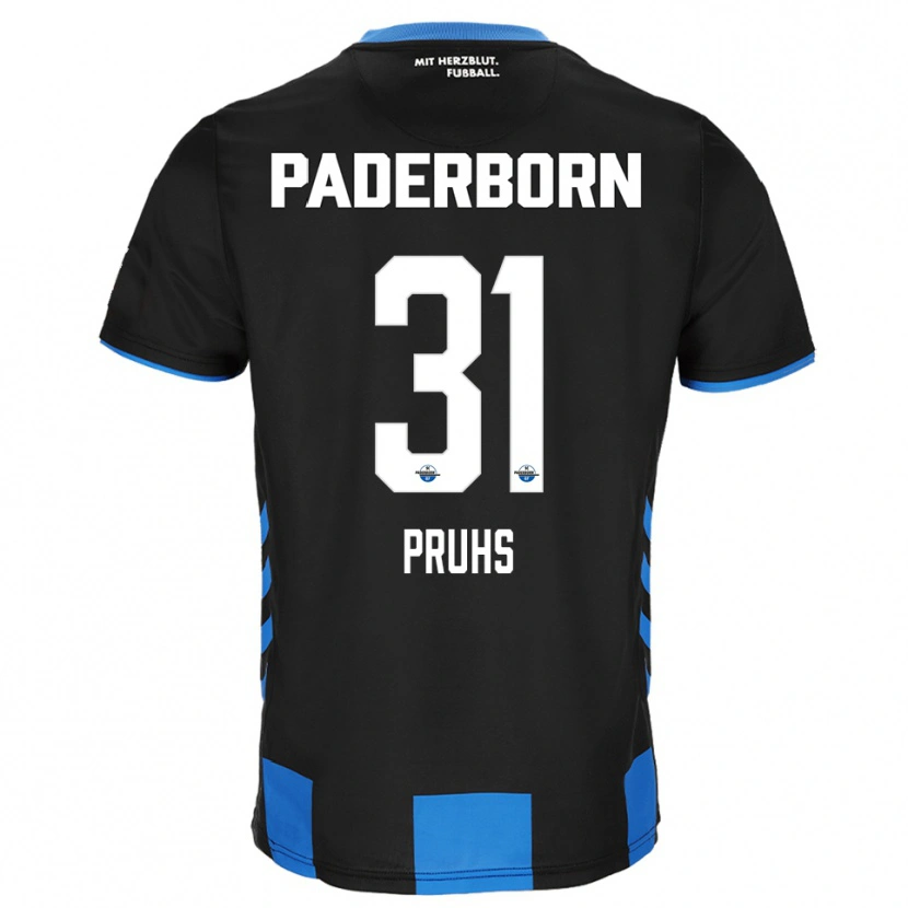 Danxen Niño Camiseta Florian Pruhs #31 Negro Azul 1ª Equipación 2025/26 La Camisa México