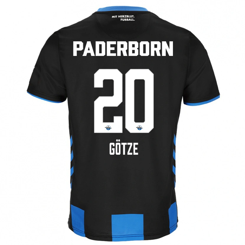 Danxen Niño Camiseta Felix Götze #20 Negro Azul 1ª Equipación 2025/26 La Camisa México