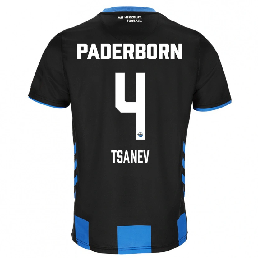 Danxen Niño Camiseta Simeon Tsanev #4 Negro Azul 1ª Equipación 2025/26 La Camisa México