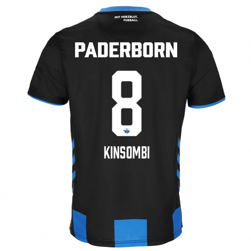 Danxen Niño Camiseta David Kinsombi #8 Negro Azul 1ª Equipación 2025/26 La Camisa México