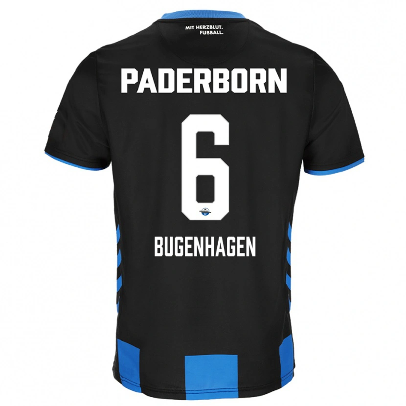 Danxen Niño Camiseta Julius Bugenhagen #6 Negro Azul 1ª Equipación 2025/26 La Camisa México