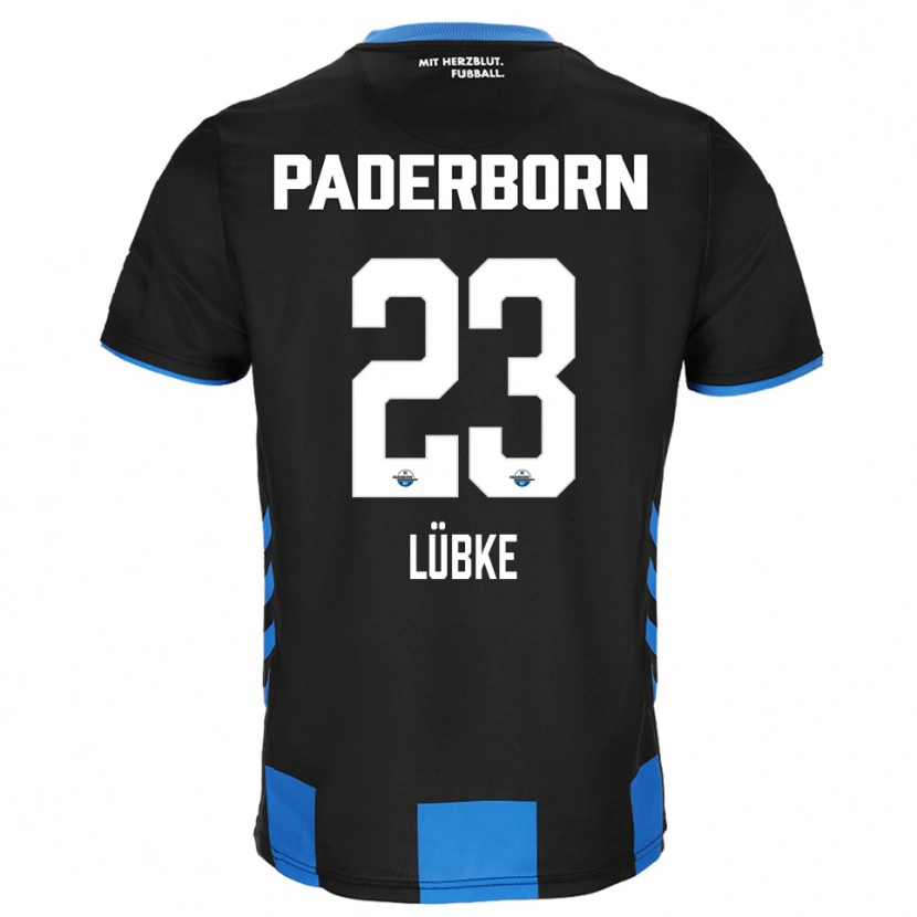 Danxen Niño Camiseta Jesper Lübke #23 Negro Azul 1ª Equipación 2025/26 La Camisa México