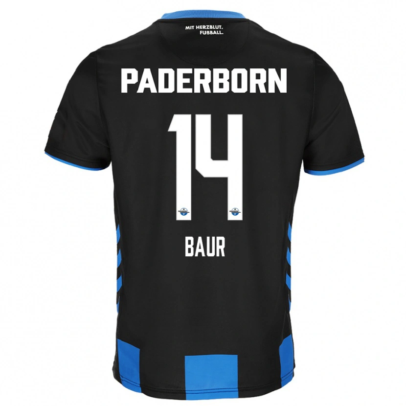 Danxen Niño Camiseta Mika Baur #14 Negro Azul 1ª Equipación 2025/26 La Camisa México