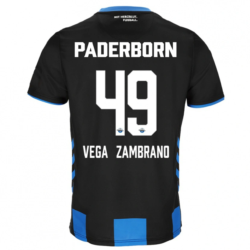 Danxen Niño Camiseta Joel Vega Zambrano #49 Negro Azul 1ª Equipación 2025/26 La Camisa México