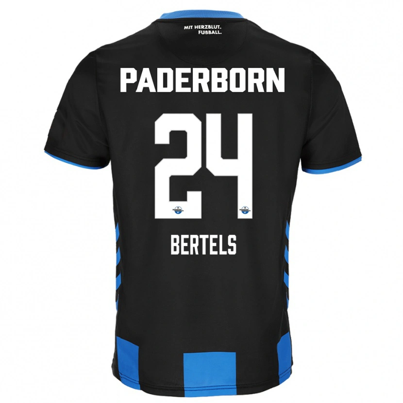 Danxen Niño Camiseta Felix Bertels #24 Negro Azul 1ª Equipación 2025/26 La Camisa México